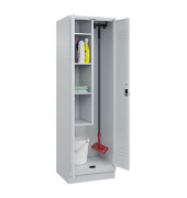 Putzmittelschrank Classic PLUS 080120-00 S10009 lichtgrau 60,0 x 50,0 x 195,0 cm, aufgebaut